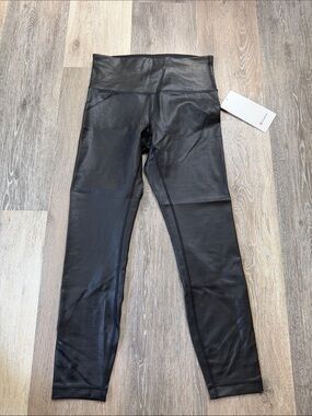 Lululemon High-Rise Matte Foil Black Leggings